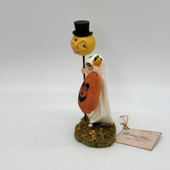 Bethany Lowe Boo Bandit Halloween Figure Boy in Ghost Costume Trick Or Treat NEW - Picture 6 of 8